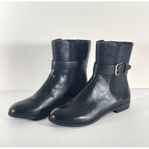 G.H. Bass & Co. Black Allison Leather Ankle Booties-Women’s size 9.5